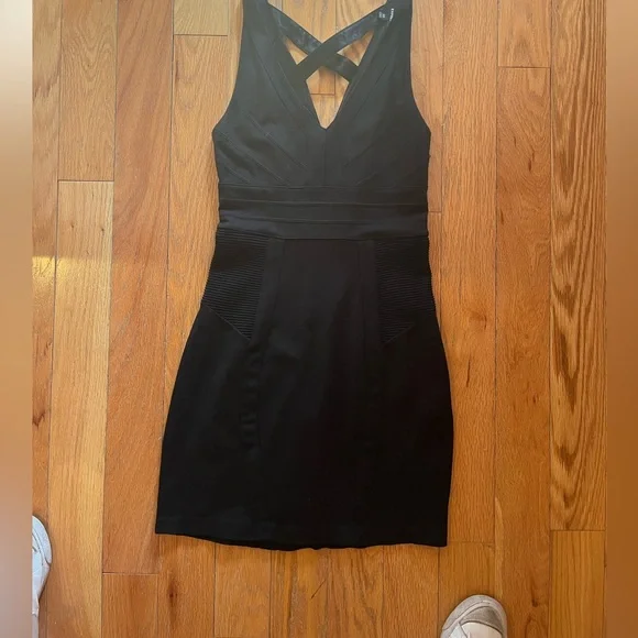 bodycon dress express Express Black Silver Grommet Ponte Mini Bodycon Dress XS